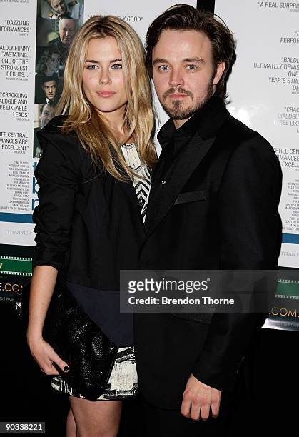 Rachael Taylor and Matthew Newton arrive for the premier screening of 'Three Blind Mice' at the Chauvel Cinema on September 4, 2009 in Sydney,...