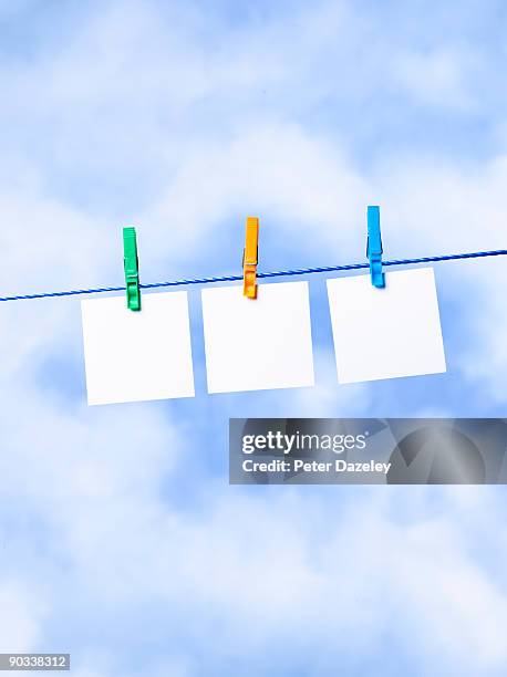 Washing Line Notes White Washing Line Photos and Premium High Res Pictures - Getty Images