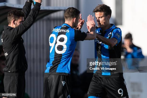 Ivan Tomecak of Club Brugge, Jelle Vossen of Club Brugge during the friendly match between FC Groningen and Club Brugge at Estadio Municipal on...