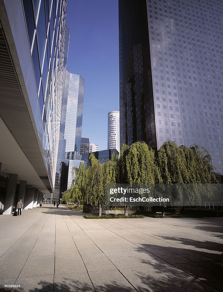 Large office buildings at La Defense in Paris.