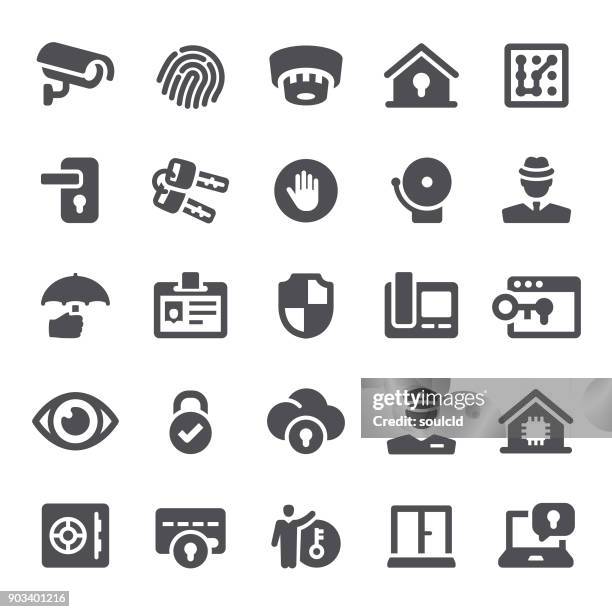 bildbanksillustrationer, clip art samt tecknat material och ikoner med säkerhet ikoner - inbrottslarm