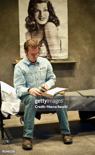 Actors Kevin Anderson performs during a photocall for "The Shawshank Redemption" at Wyndhams Theatre on September 4, 2009 in London, England.