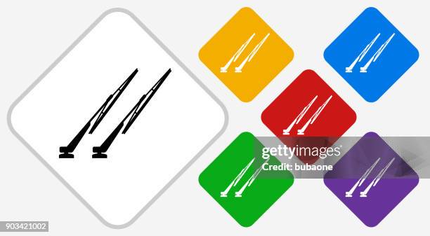 windshield wipers color diamond vector icon - windshield wiper stock illustrations