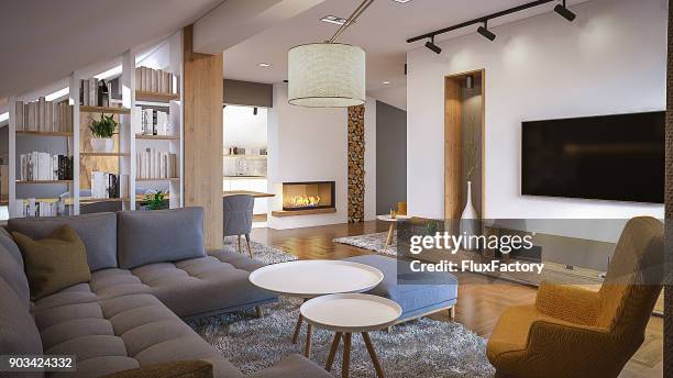 casa immaginaria - tavolino di servizio foto e immagini stock