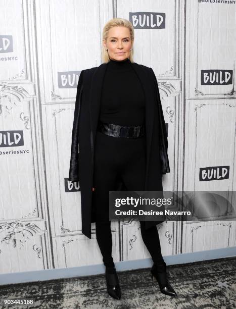 Personality and former model Yolanda Hadid visits Build Studio to discuss 'Making a Model with Yolanda Hadid' on January 10, 2018 in New York City.