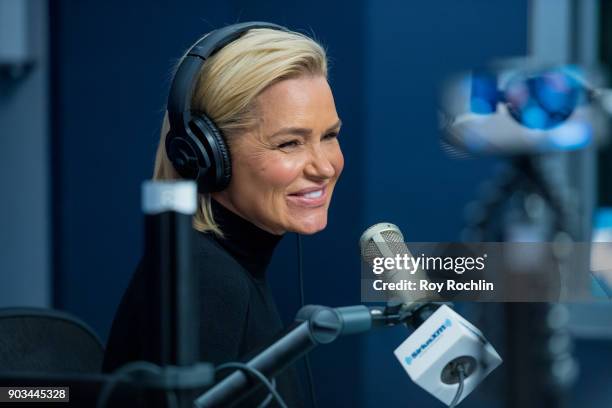 Yolanda Hadid visits SiriusXM at SiriusXM Studios on January 10, 2018 in New York City.