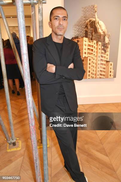Wissam Al Mana attends the private view of "JR: Giants - Body of Work" at Lazinc on January 10, 2018 in London, England.