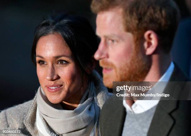 Prince Harry and Meghan Markle visit Reprezent 107.3FM on January 9, 2018 in London, England. The Reprezent training programme was established in...