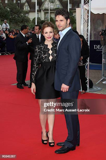 Canadian actress Rachel McAdams and Australian actor Eric Bana arrive for the screening of their movie 'The Time Traveller's Wife' directed by US...