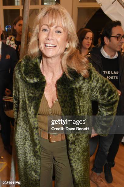 Alison Myners attends the private view of "JR: Giants - Body of Work" at Lazinc on January 10, 2018 in London, England.