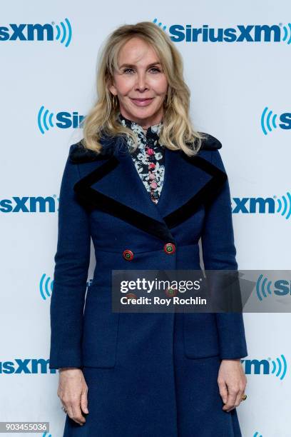 Trudie Styler visits the Andy Cohen show at SiriusXM Studios on January 10, 2018 in New York City.