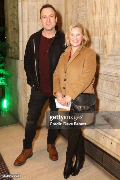 James Thornton and Joanna Page attend the Opening Night performance of "Cirque Du Soleil: OVO" at the Royal Albert Hall on January 10, 2018 in...