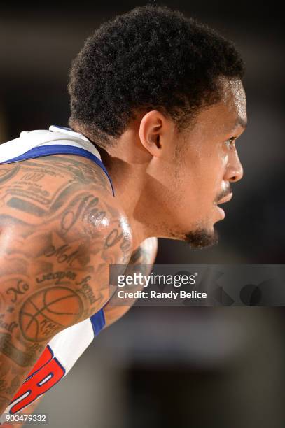 Close up shot of KJ McDaniels of the Grand Rapids Drive during the game against the Santa Cruz Warriors during the NBA G-League Showcase on January...