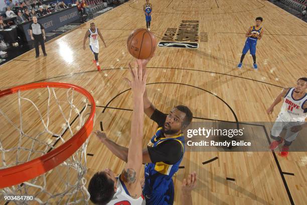 James Southerland of the Santa Cruz Warriors shoots the ball against the Grand Rapids Drive on January 10, 2018 at the Hershey Centre in Mississauga,...
