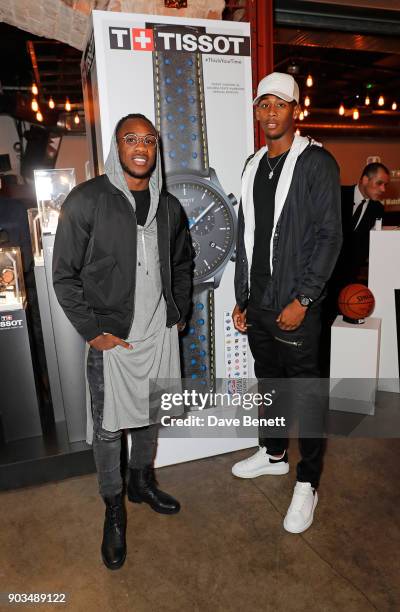 Michail Antonio and Reece Oxford attend The Tissot x NBA Launch Party at BEAT on January 10, 2018 in London, England.
