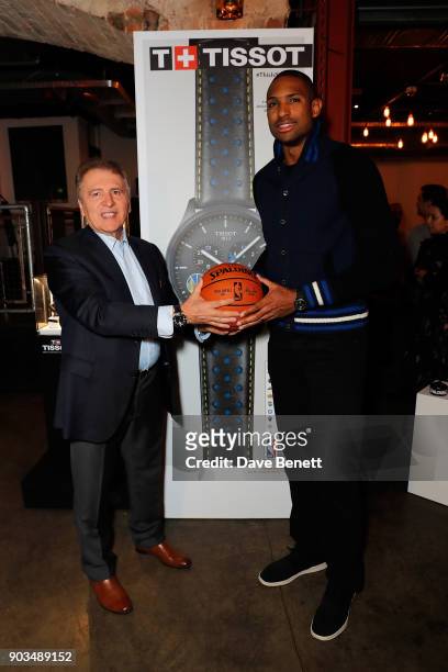 Francois Thiebaud and Al Horford attend The Tissot x NBA Launch Party at BEAT on January 10, 2018 in London, England.