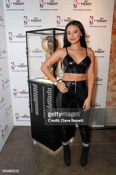 Leah Weller attends The Tissot x NBA Launch Party at BEAT on January 10, 2018 in London, England.