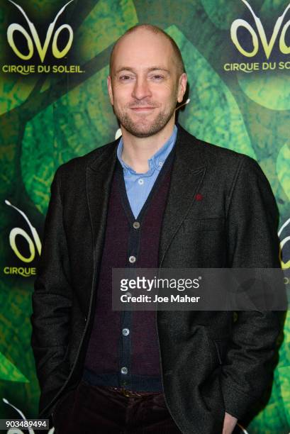 Derren Brown arriving at the Cirque du Soleil OVO premiere at Royal Albert Hall on January 10, 2018 in London, England.