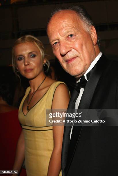 Director Werner Herzog and wife Lena Herzog attend the "Bad Lieutenant: Port Of Call New Orleans" Party during the 66th Venice Film Festival on...