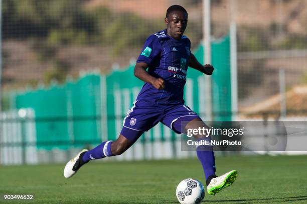 Dennis Appiah during the friendly match between FC Utrecht vs. RSC Anderlecht at La Manga Club, Murcia, SPAIN. 10th January of 2018.