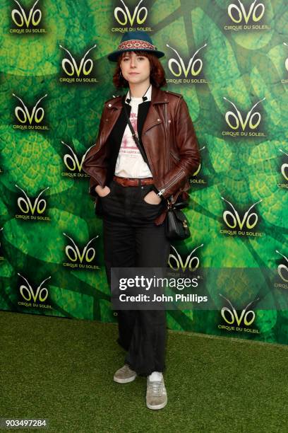 Jessie Buckley attends the Cirque du Soleil OVO premiere at Royal Albert Hall on January 10, 2018 in London, England.