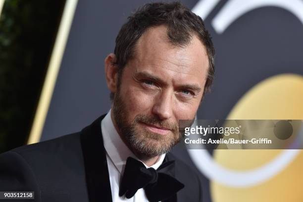 Actor Jude Law attends the 75th Annual Golden Globe Awards at The Beverly Hilton Hotel on January 7, 2018 in Beverly Hills, California.