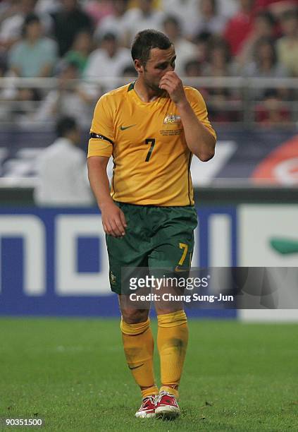 Scott Mcdonald of Australia in action during the international friendly match between South Korea and the Australian Socceroos at Seoul World Cup...