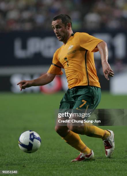 Scott Mcdonald of Australia in action during the international friendly match between South Korea and the Australian Socceroos at Seoul World Cup...