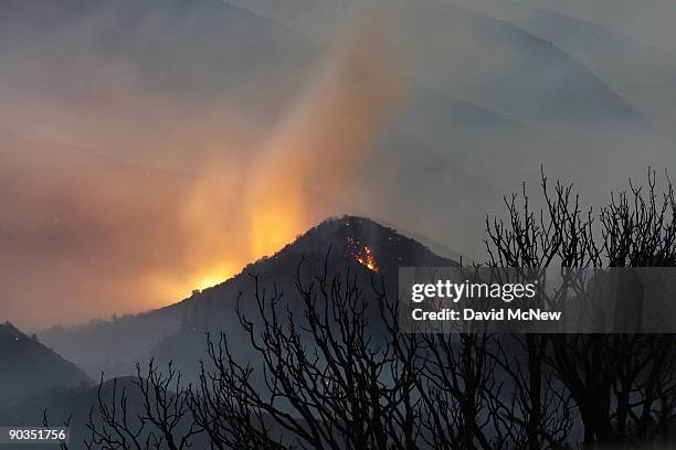 The 241-square-mile Station Fire continues to blacken forests and race up rugged canyons along its eastern front deep in the Angeles National Forest...