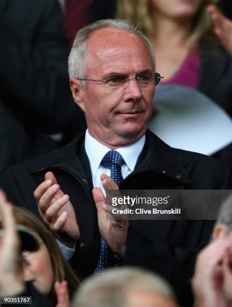 Notts County director of football, Sven-Göran Eriksson, watches from the stands during the Coca-Cola League Two match between Notts County and Burton...