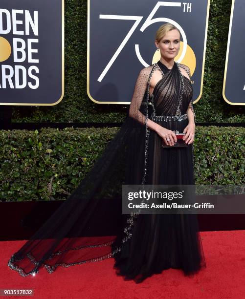 Actress Diane Kruger attends the 75th Annual Golden Globe Awards at The Beverly Hilton Hotel on January 7, 2018 in Beverly Hills, California.