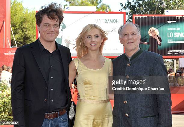 Actor Michael Walton , Lena Herzog and director Werner Herzog attend the 'My Son, My Son, What Have Ye Done?' Premiere at the Sala Grande during the...