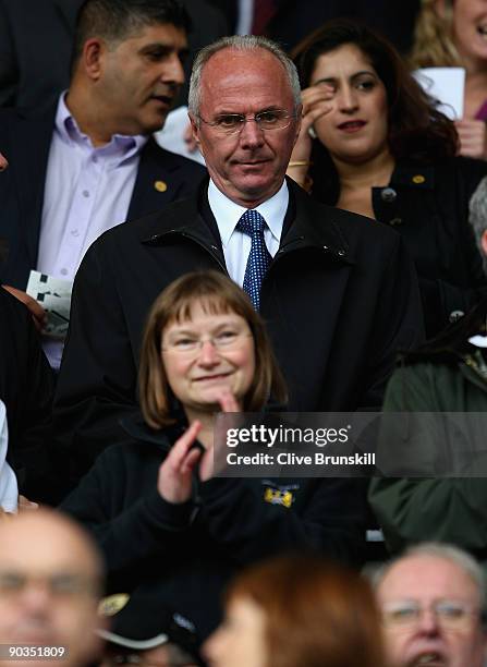 Notts County director of football, Sven-Göran Eriksson, watches from the stands during the Coca-Cola League Two match between Notts County and Burton...