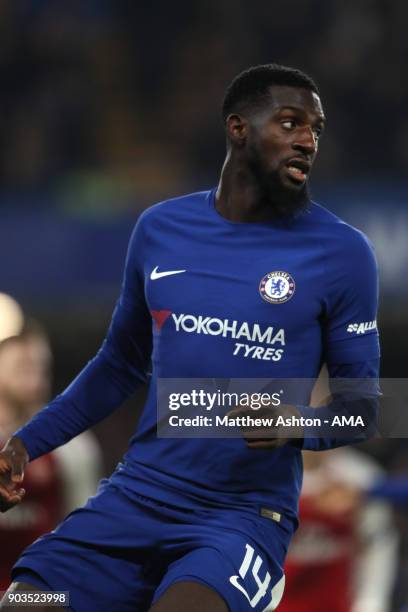 Tiemoue Bakayoko of Chelsea looks on during the Carabao Cup Semi-Final first leg match between Chelsea and Arsenal at Stamford Bridge on January 10,...