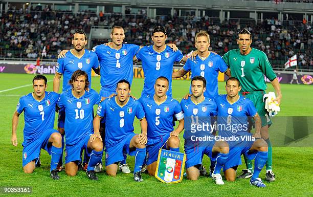 Italy Team during the FIFA 2010 World Cup Qualifier match between Georgia and Italy at Boris Paichadze National Stadium on September 5, 2009 in...