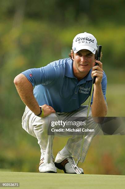 Kevin Streelman of the United States during the second round of the Deutsche Bank Championship at TPC Boston held on September 5, 2009 in Norton,...