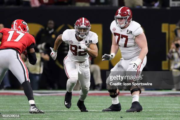 Alabama Crimson Tide tight end Irv Smith Jr. During the College Football Playoff National Championship Game between the Alabama Crimson Tide and the...