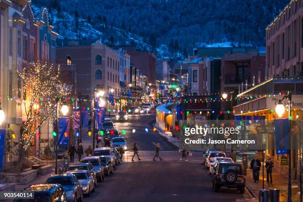 the ski town ii - utah stock pictures, royalty-free photos & images