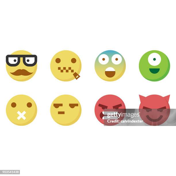 cute emoticons 5 - envy stock illustrations