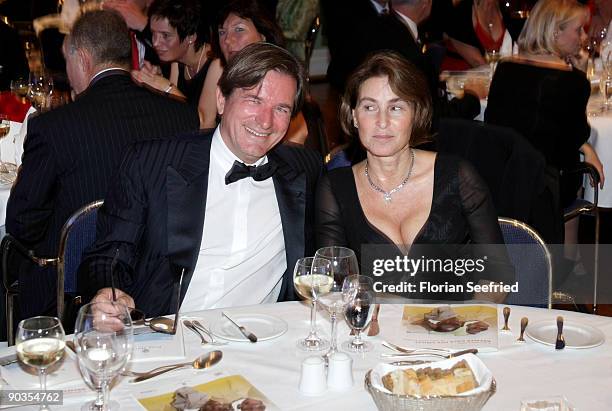 Thomas Haffa and his wife Gabriele attend the 'UNICEF-Gala' at Park Hotel on September 5, 2009 in Bremen, Germany.