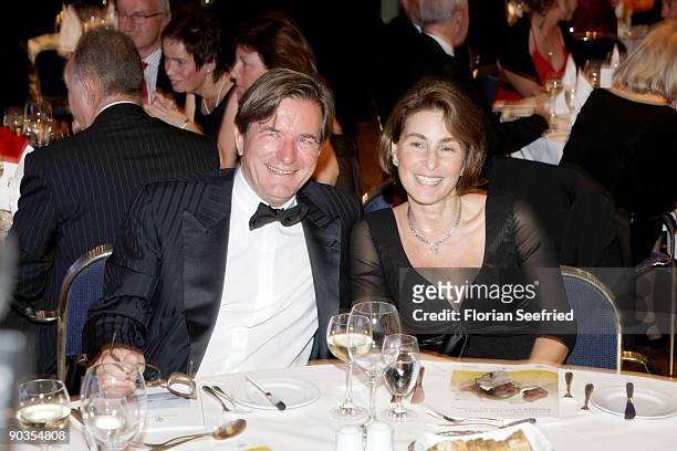 Thomas Haffa and his wife Gabriele attend the 'UNICEF-Gala' at Park Hotel on September 5, 2009 in Bremen, Germany.