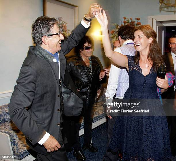 Rolf Zacher and Nada Lichter attend the 'UNICEF-Gala' at Park Hotel on September 5, 2009 in Bremen, Germany.