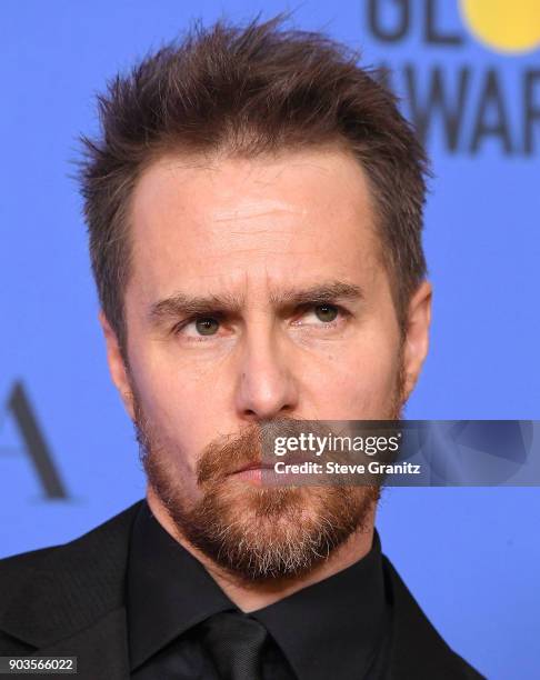 Sam Rockwell poses at the 75th Annual Golden Globe Awards at The Beverly Hilton Hotel on January 7, 2018 in Beverly Hills, California.