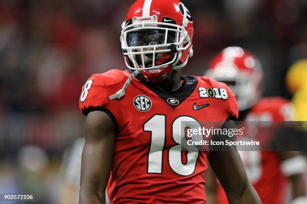 Georgia Bulldogs defensive back Deandre Baker during the College Football Playoff National Championship Game between the Alabama Crimson Tide and the...