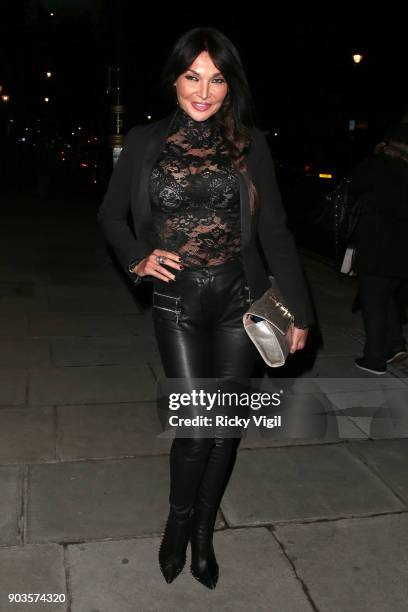 Lizzie Cundy attends #megsmenopause at Home House on January 10, 2018 in London, England.