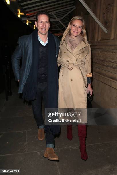 Brendan Cole and Zoe Hobbs attend OVO by Cirque du Soleil - press night at Royal Albert Hall on January 10, 2018 in London, England.