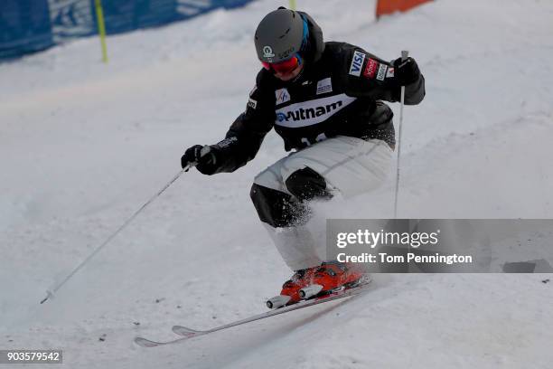 Bradley Wilson of the United States competes in the Men's Moguls qualifying during the 2018 FIS Freestyle Ski World Cup at Deer Valley Resort on...