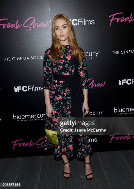 AnnaSophia Robb attends The Cinema Society & Bluemercury Host The Premiere Of IFC Films' "Freak Show" at Landmark Sunshine Cinema on January 10, 2018...