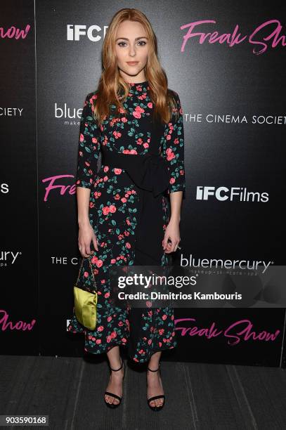 AnnaSophia Robb attends the premiere of IFC Films' "Freak Show" hosted by The Cinema Society at Landmark Sunshine Cinema on January 10, 2018 in New...