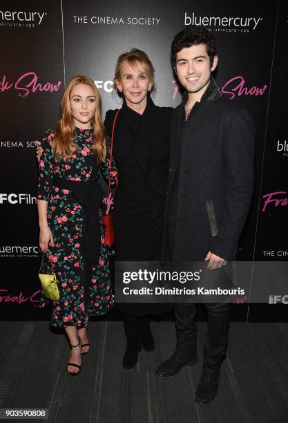 AnnaSophia Robb, Trudie Styler and Ian Nelson attend the premiere of IFC Films' "Freak Show" hosted by The Cinema Society at Landmark Sunshine Cinema...